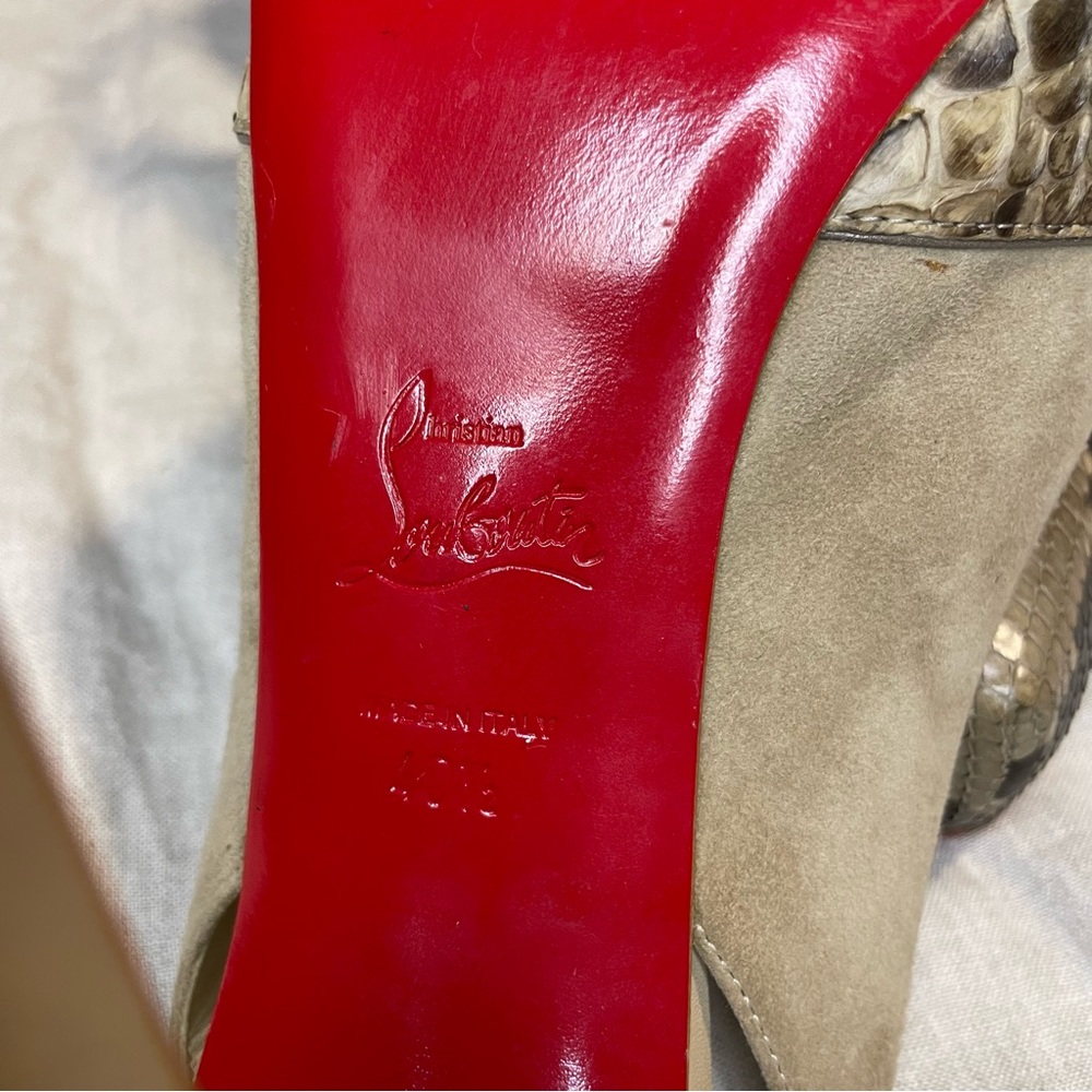Louboutin Python Slingback Heels - image 1